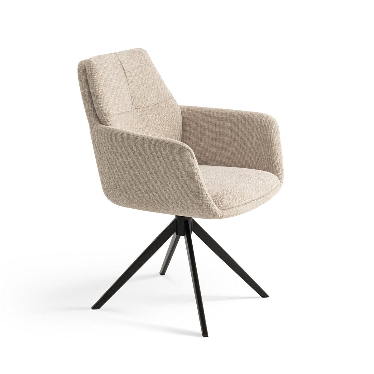 Criks Design Draaibare Eetkamerstoel Milou met armleuning Beige