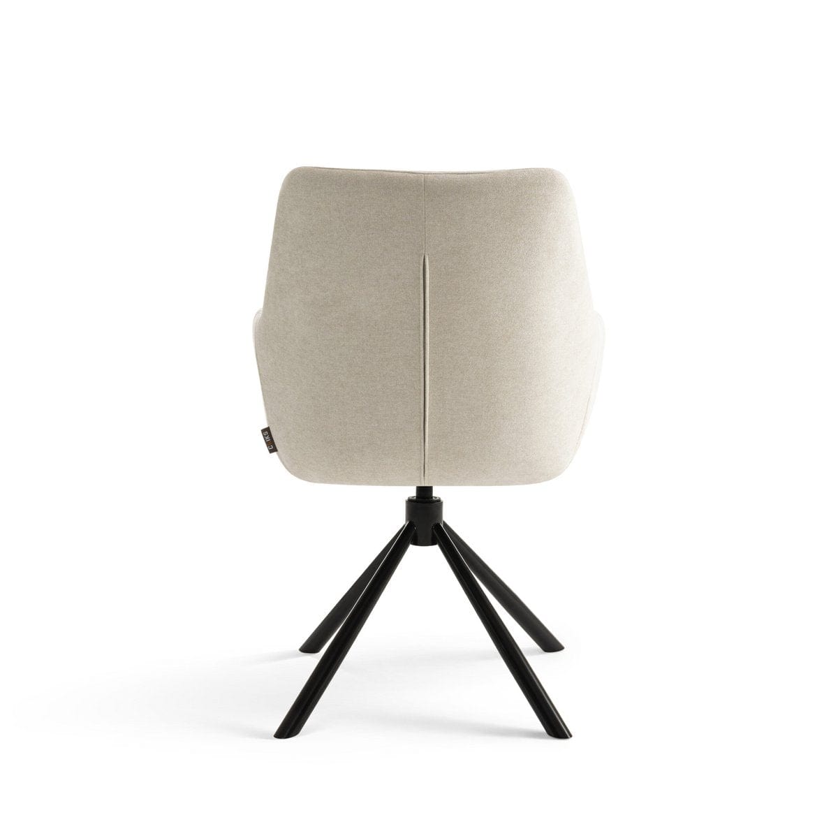 Criks Design Draaibare Eetkamerstoel Olivia met armleuning Beige Stof