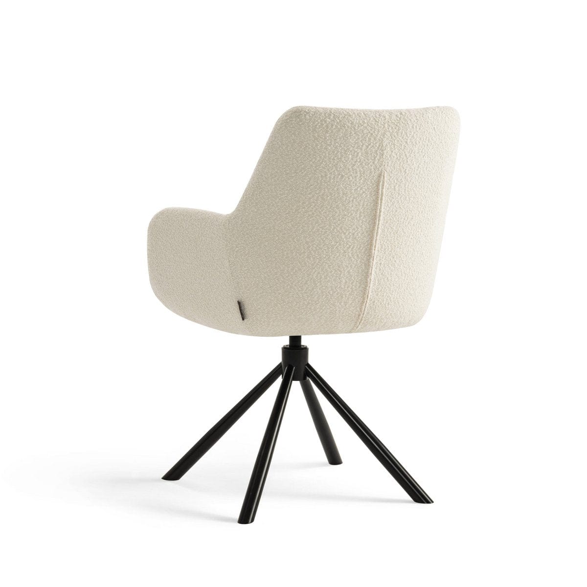 Criks Design Draaibare - Eetkamerstoelen met armleuning set van 2 - Olivia - Creme Boucle