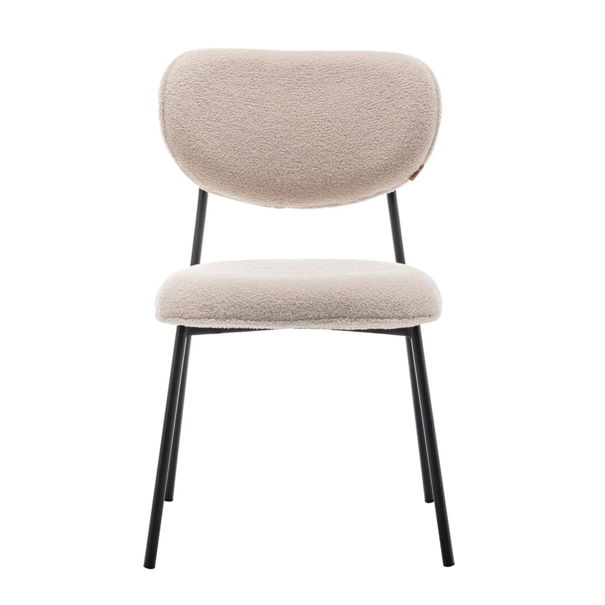 Criks Design Eetkamerstoel Amalia Teddy Beige Set van 2