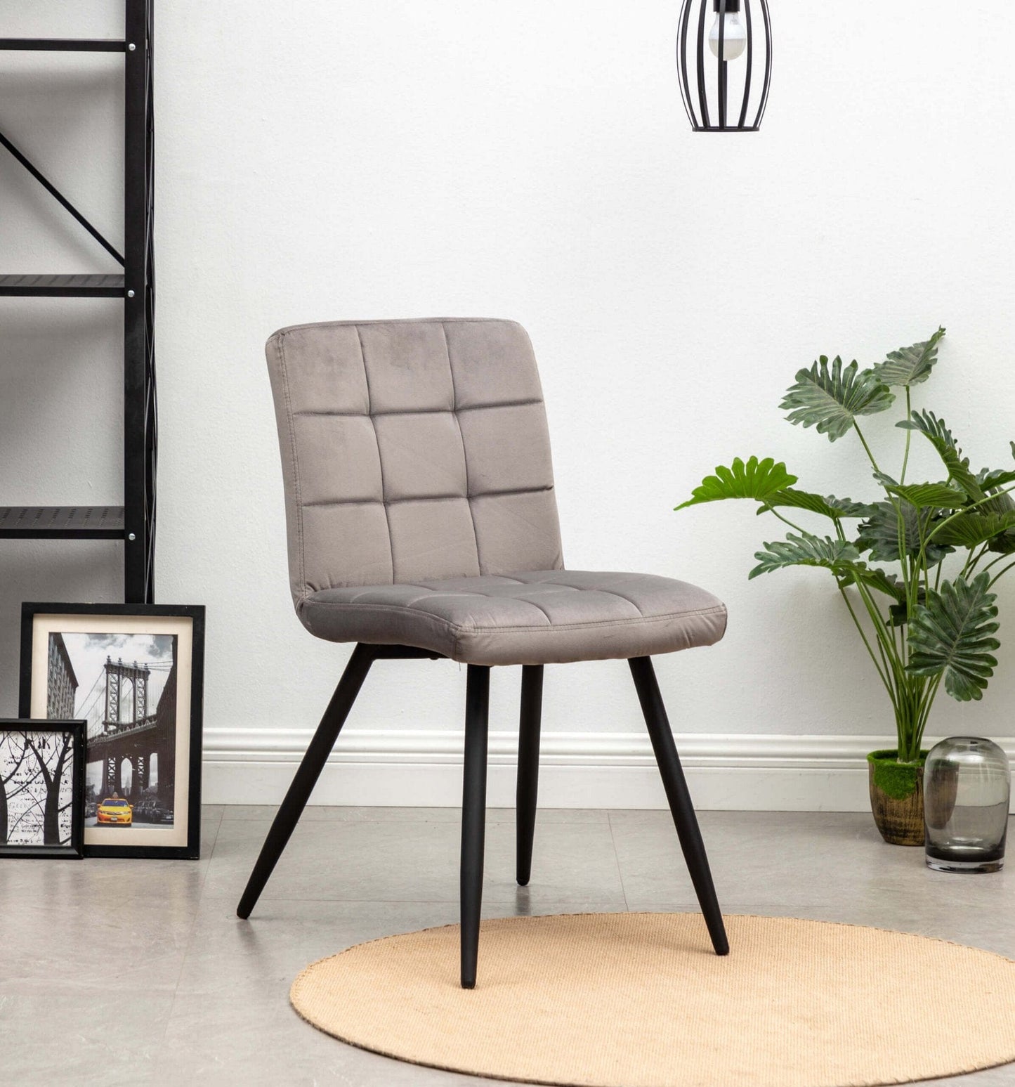 Criks Design Eetkamerstoel Collin velvet grijs