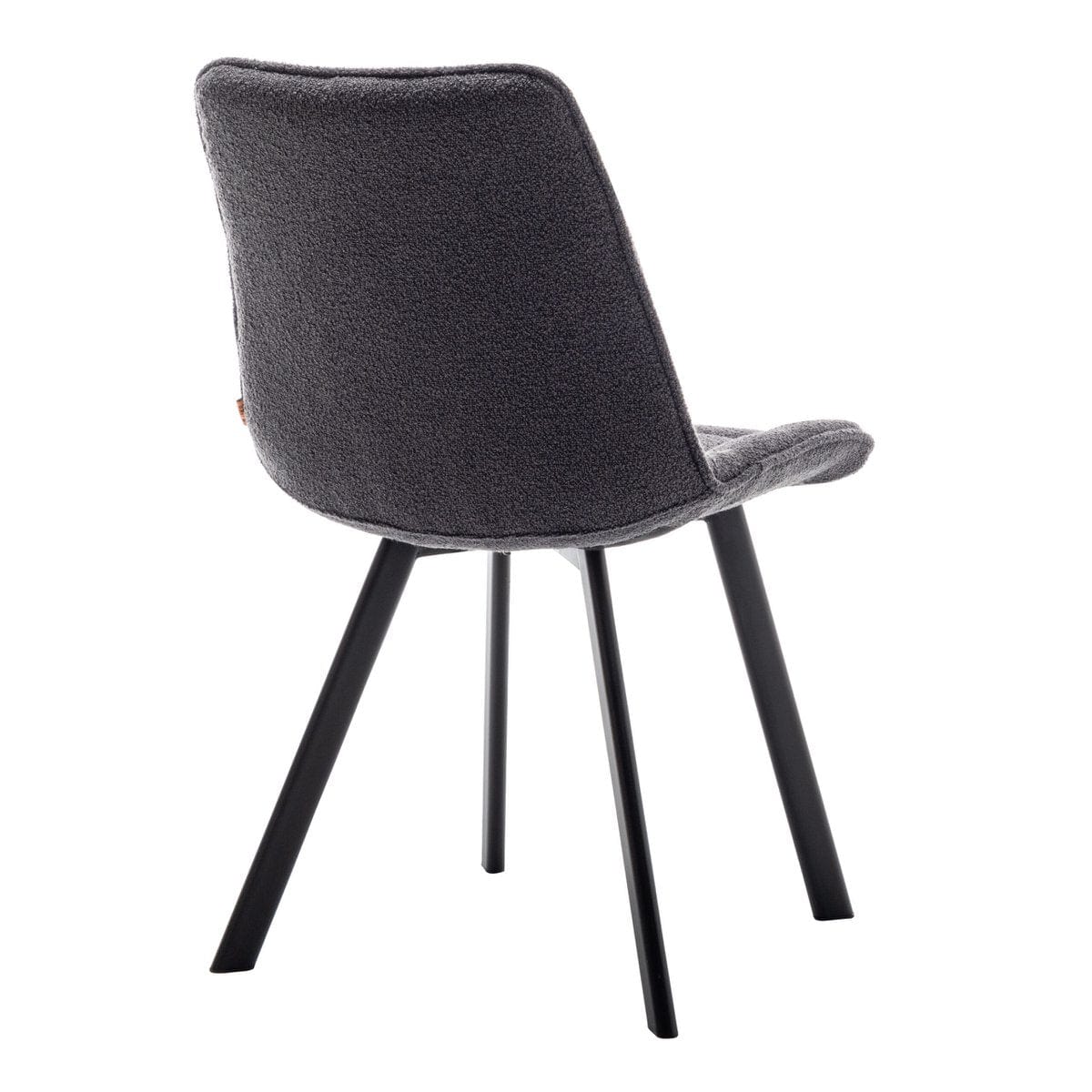 Criks Design Eetkamerstoel Felix Boucle Zwart Set van 2