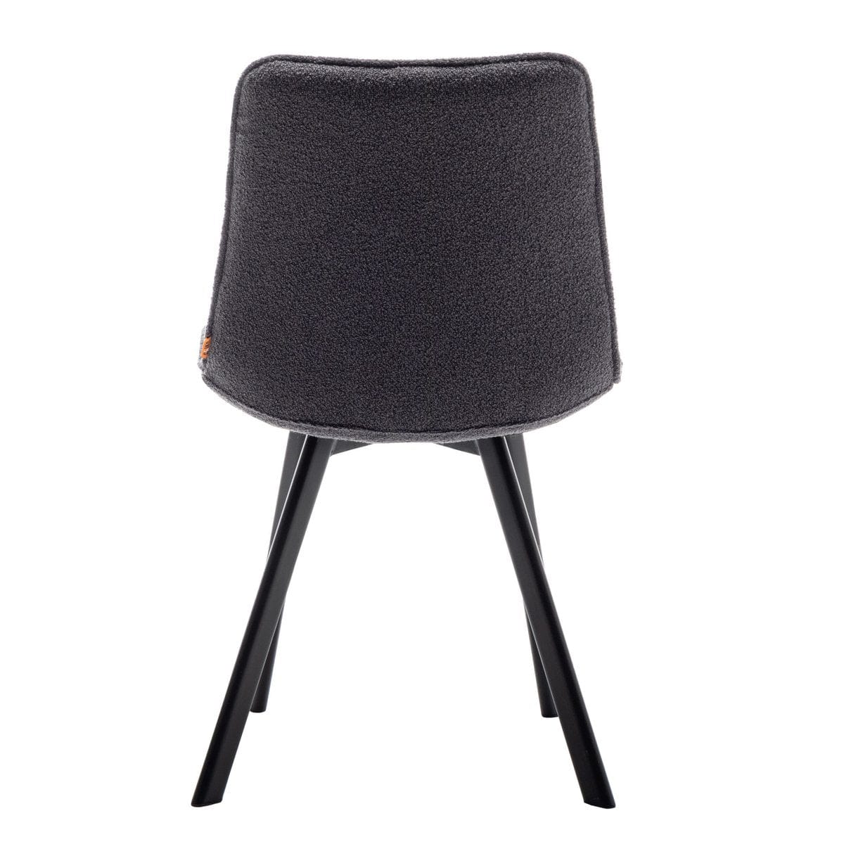 Criks Design Eetkamerstoel Felix Boucle Zwart Set van 2