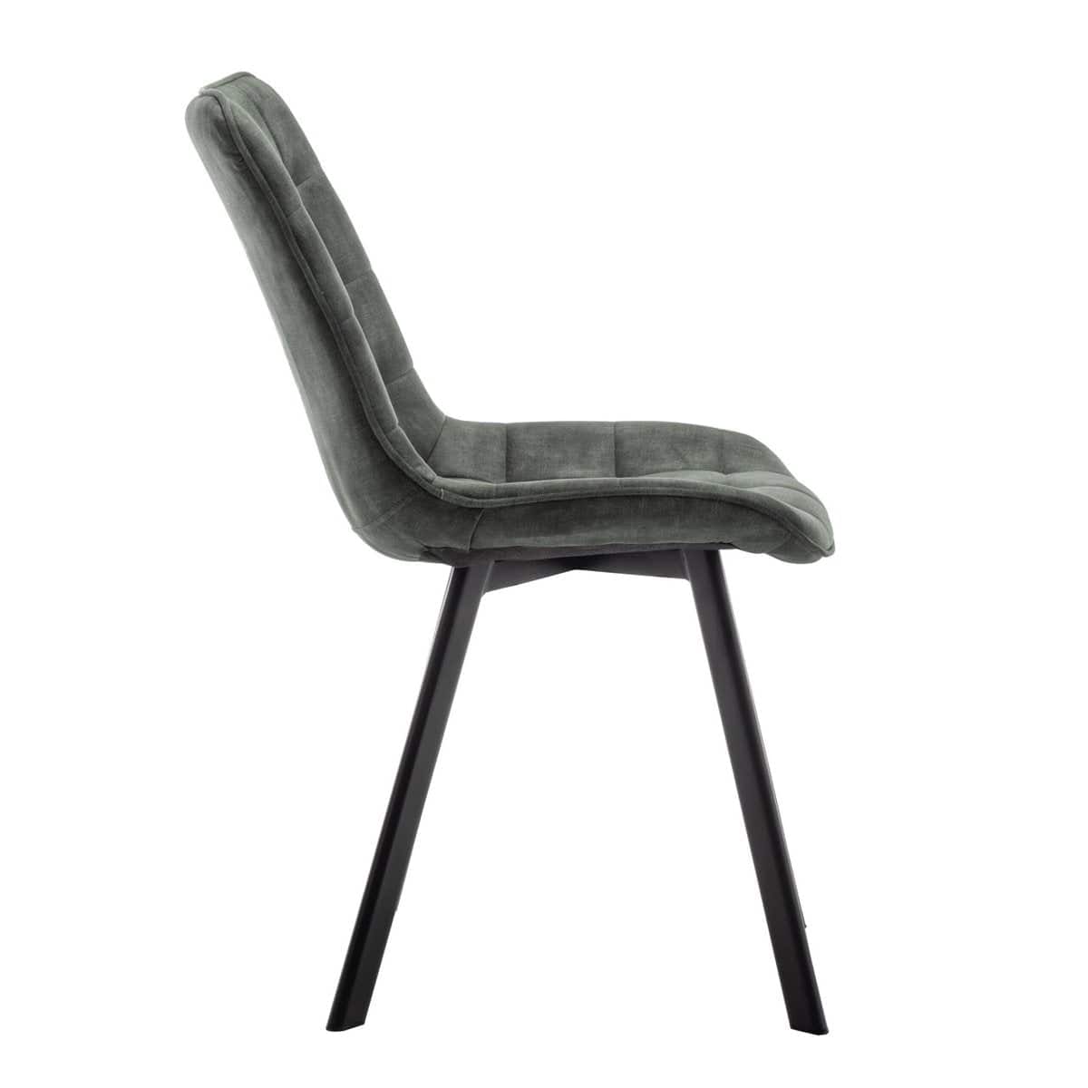 Criks Design Eetkamerstoel Felix Velvet Groen Set van 2