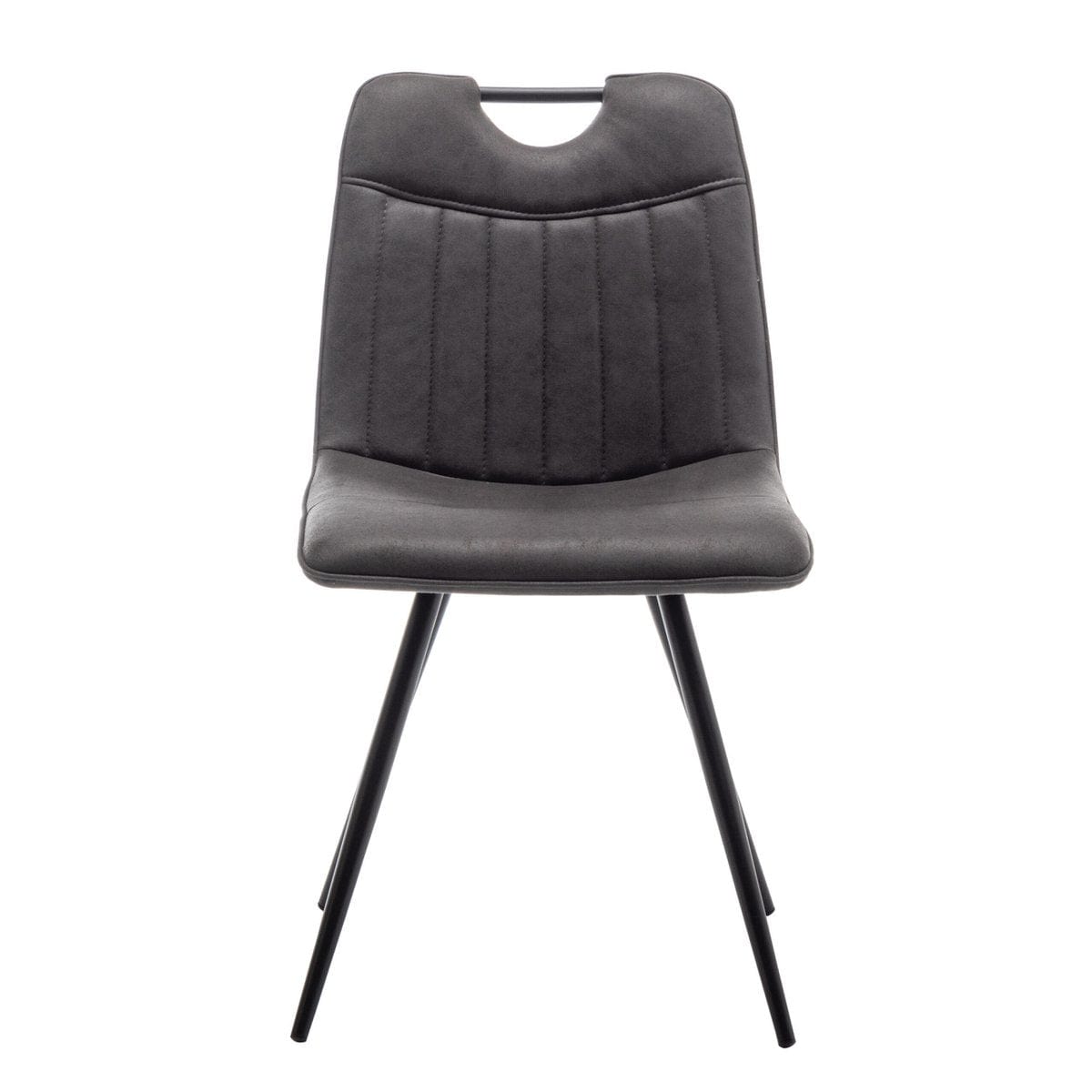 Criks Design Eetkamerstoel Leon Microvezel Antraciet Set van 2