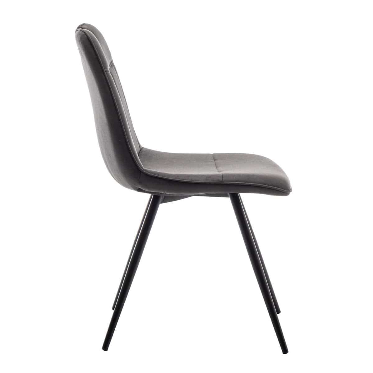 Criks Design Eetkamerstoel Leon Microvezel Antraciet Set van 2