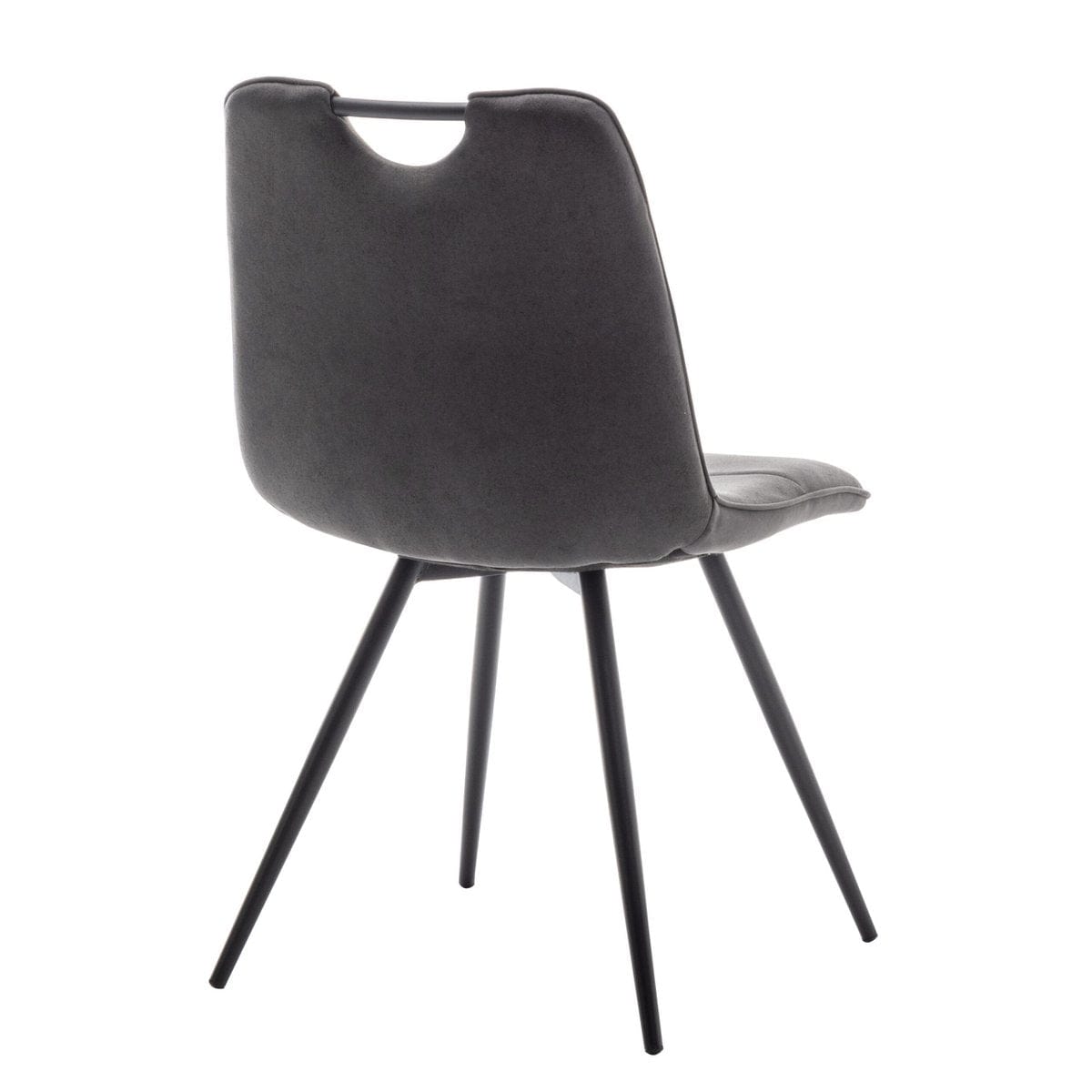 Criks Design Eetkamerstoel Leon Microvezel Antraciet Set van 2