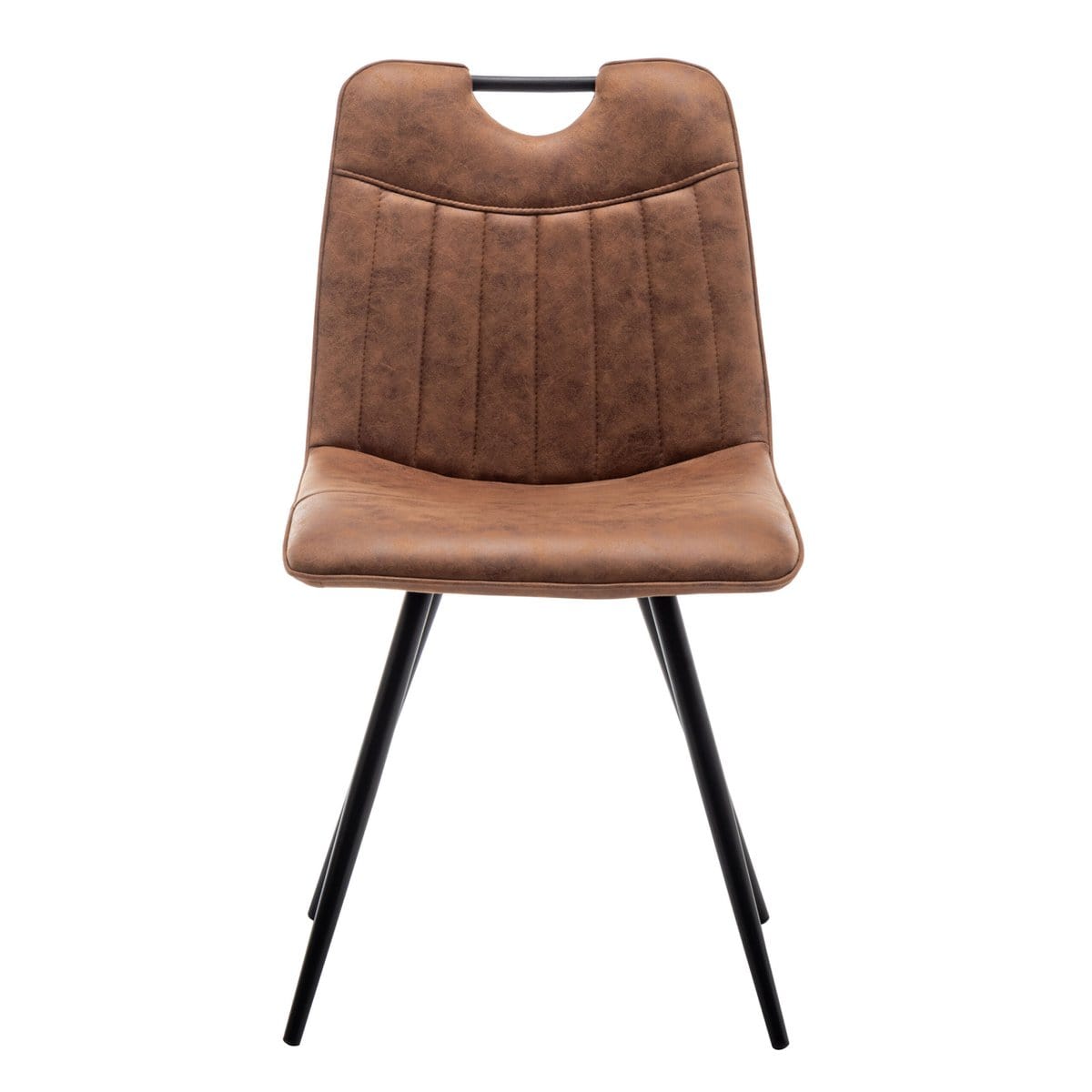 Criks Design Eetkamerstoel Leon Microvezel Cognac Set van 4