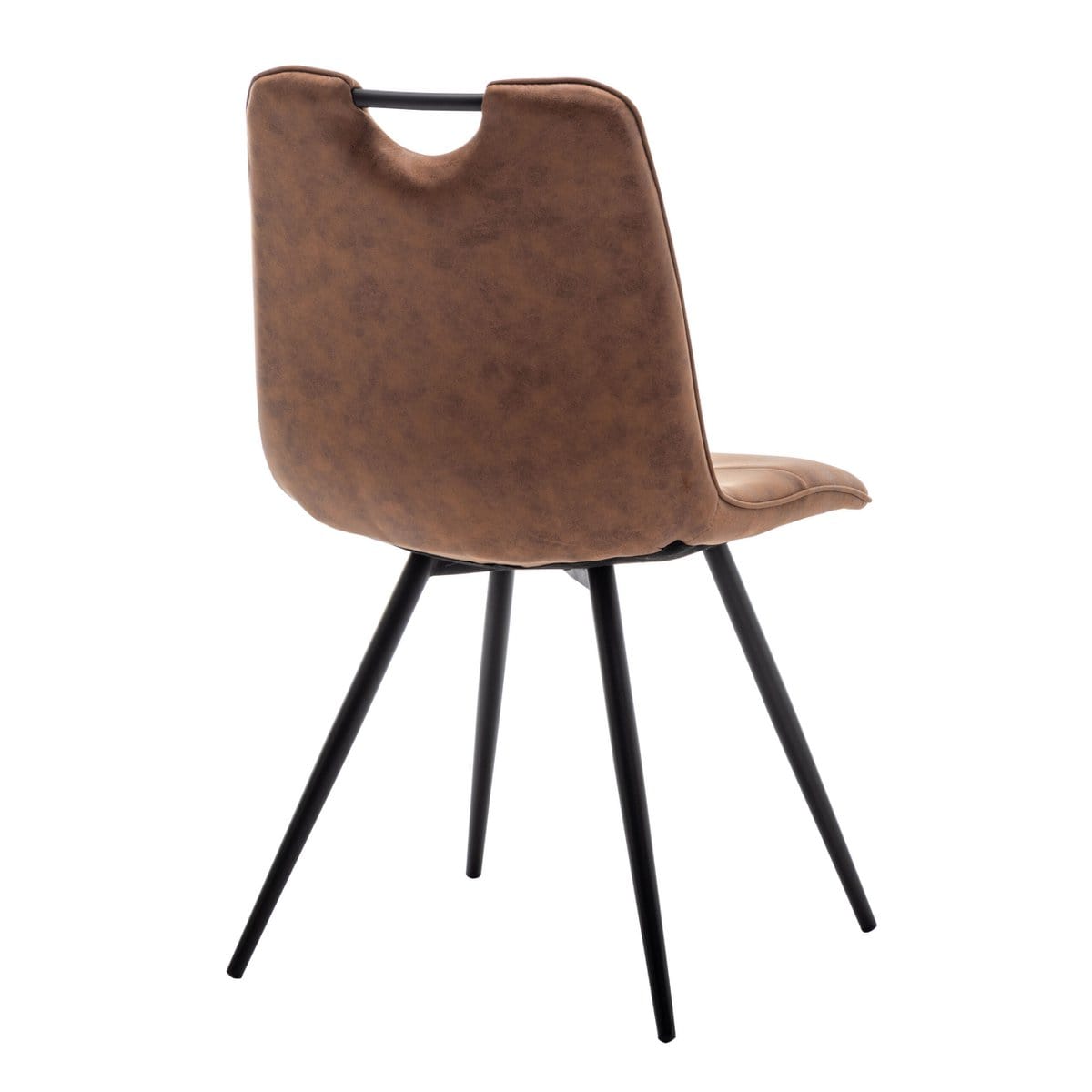 Criks Design Eetkamerstoel Leon Microvezel Cognac Set van 4