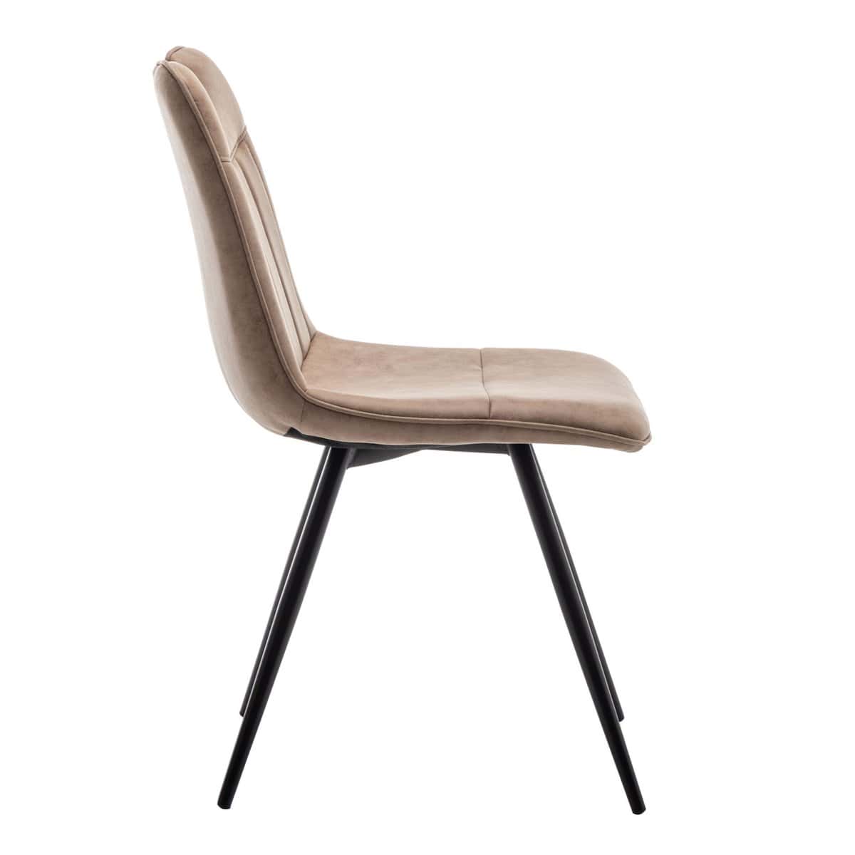 Criks Design Eetkamerstoel Leon Microvezel Taupe Set van 2