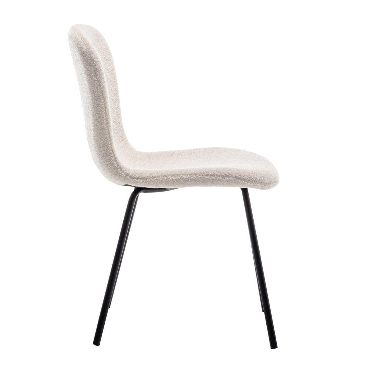 Criks Design Eetkamerstoel Luca Teddy Beige Set van 2