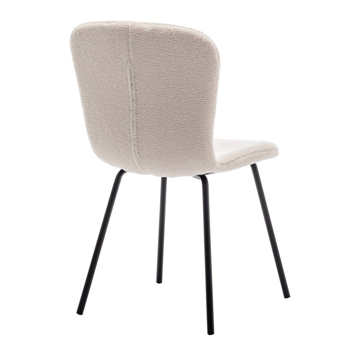Criks Design Eetkamerstoel Luca Teddy Beige Set van 2