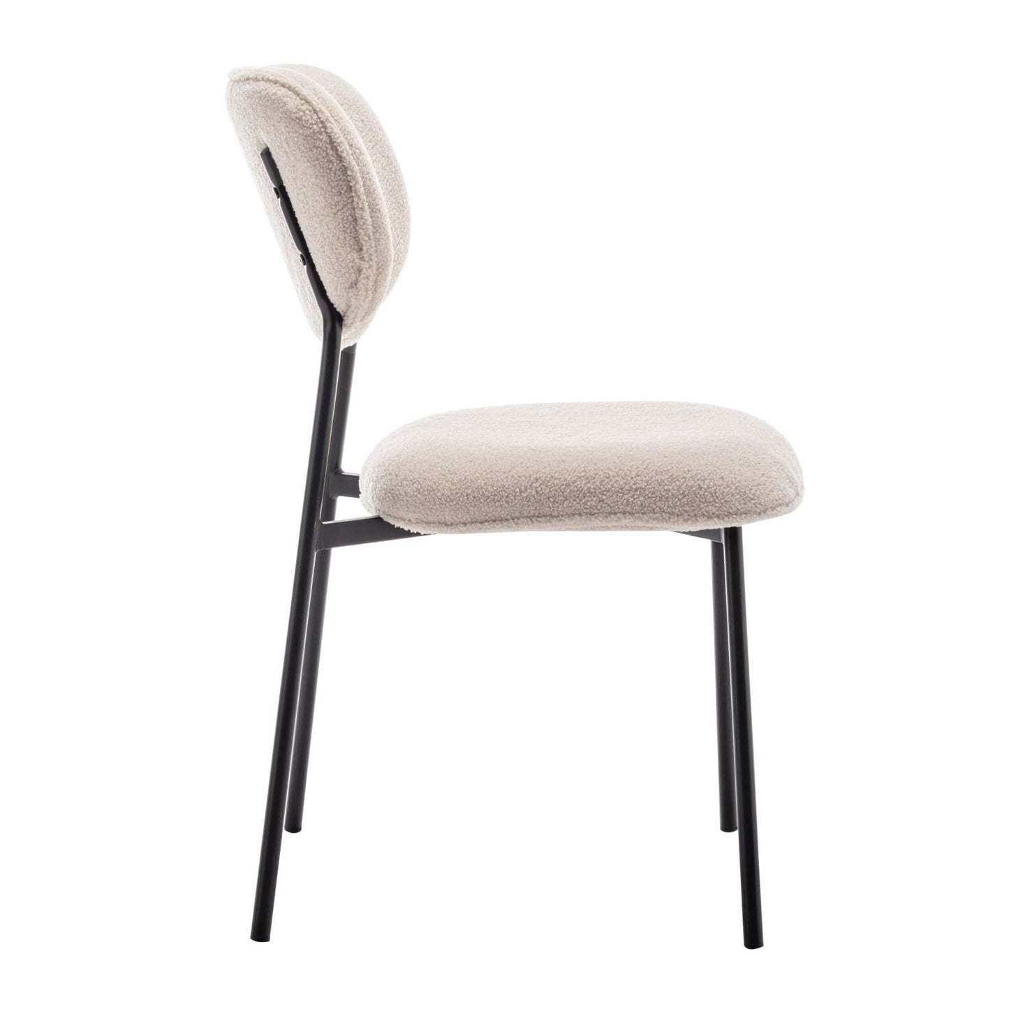 Criks Design Eetkamerstoel set van 4 - Amalia - Teddy Beige - Stof