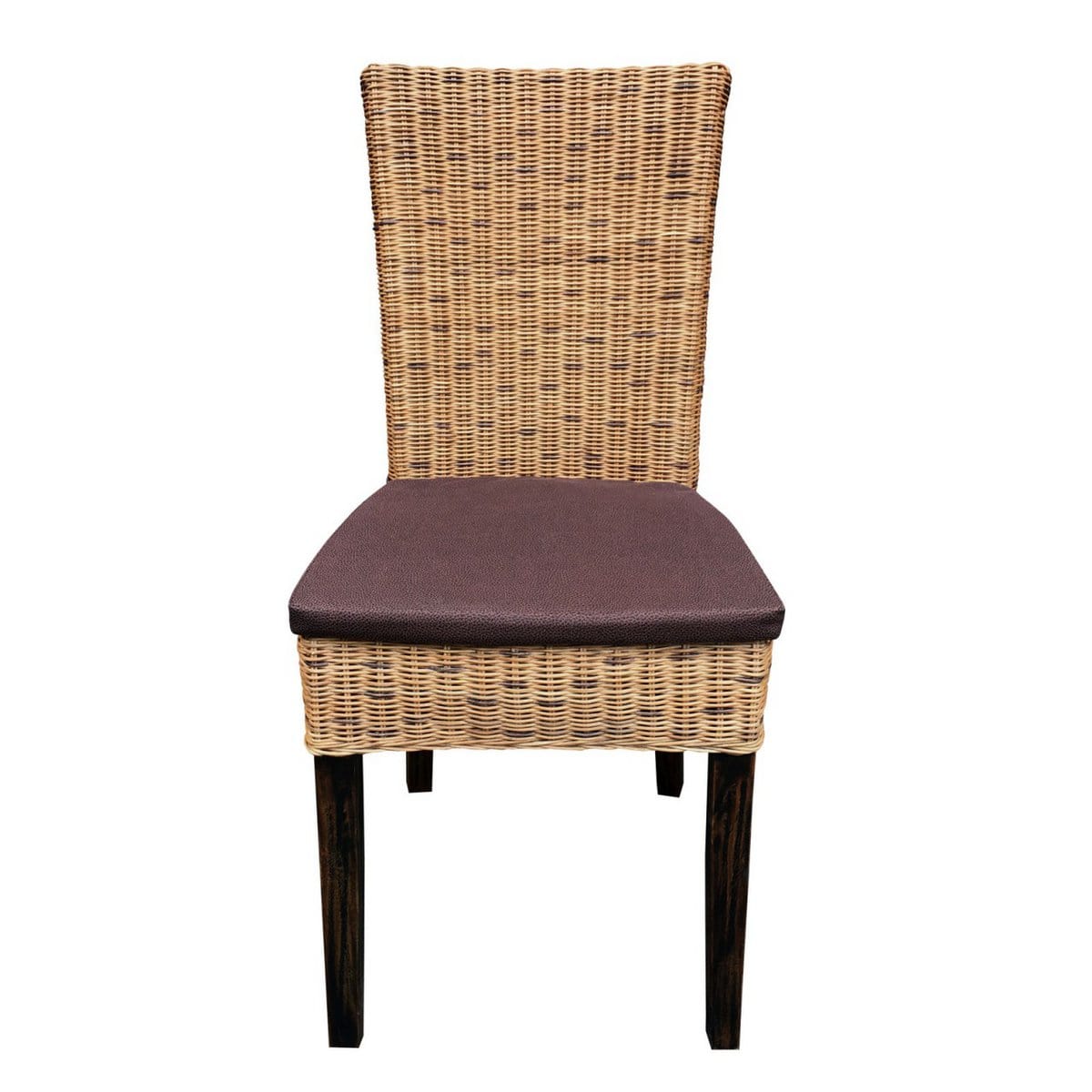 Voglrieder kreatives Wohnen Eetkamerstoelen rotan stoelen wintertuin Cardine 4 stuks cabana met/zonder zitkussen bruin