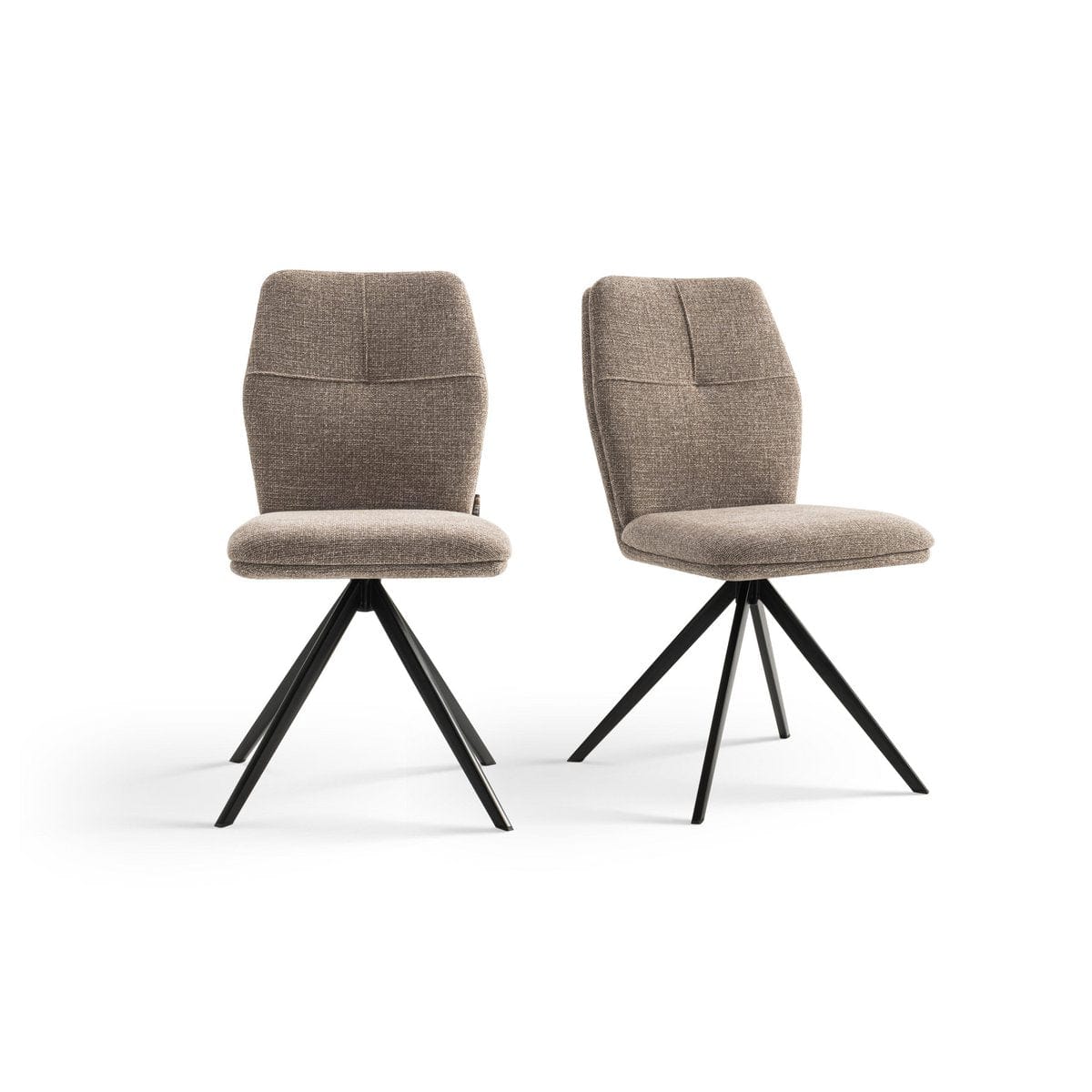 Criks Design Eetkamerstoelen set van 2 - Emma - Taupe - Stof