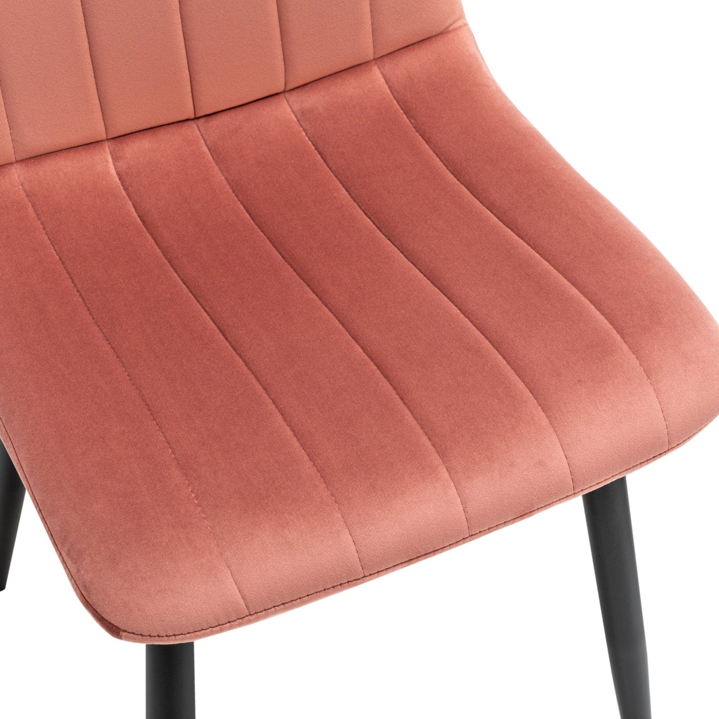 Criks Design Eetkamerstoelen Set van 2 Fox - Roze - Metaalpoot - Fluweel