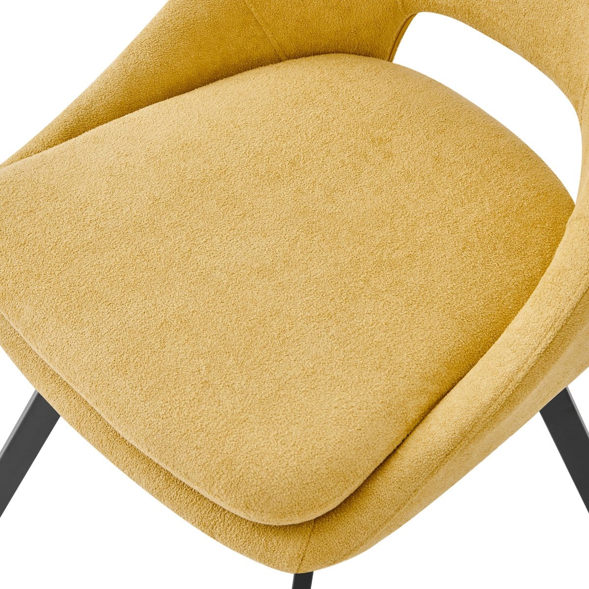 Criks Design Eetkamerstoelen Set van 2 Mila Geel Stof