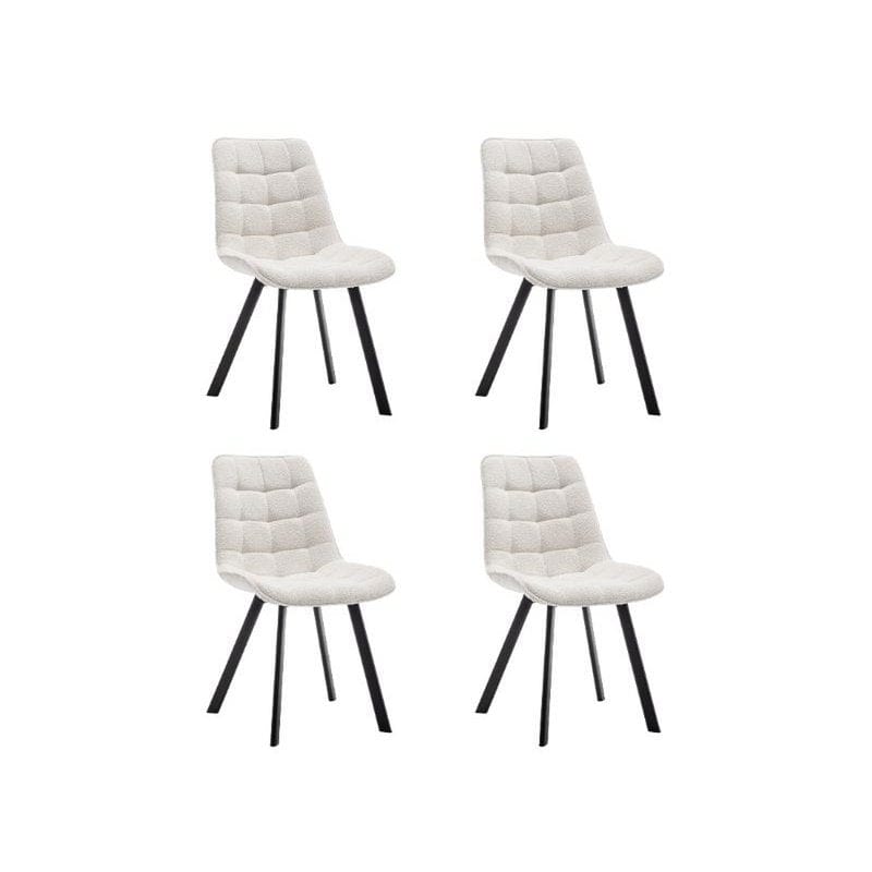 Criks Design Eetkamerstoelen set van 4 Felix Boucle Creme