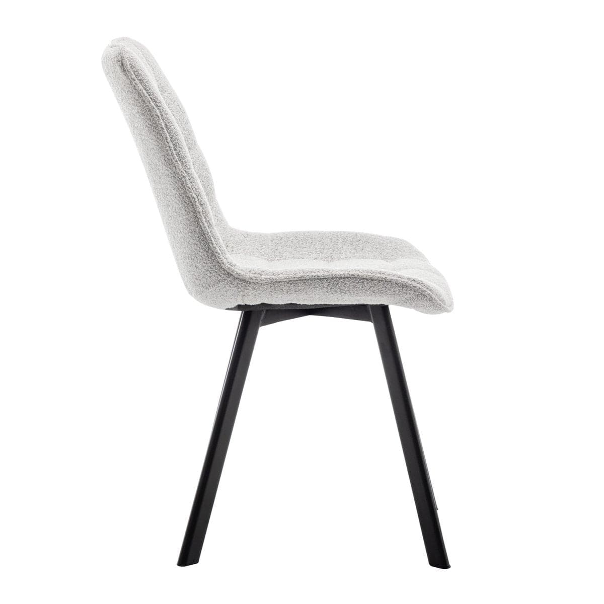 Criks Design Eetkamerstoelen set van 4 Felix Boucle Wit grijs