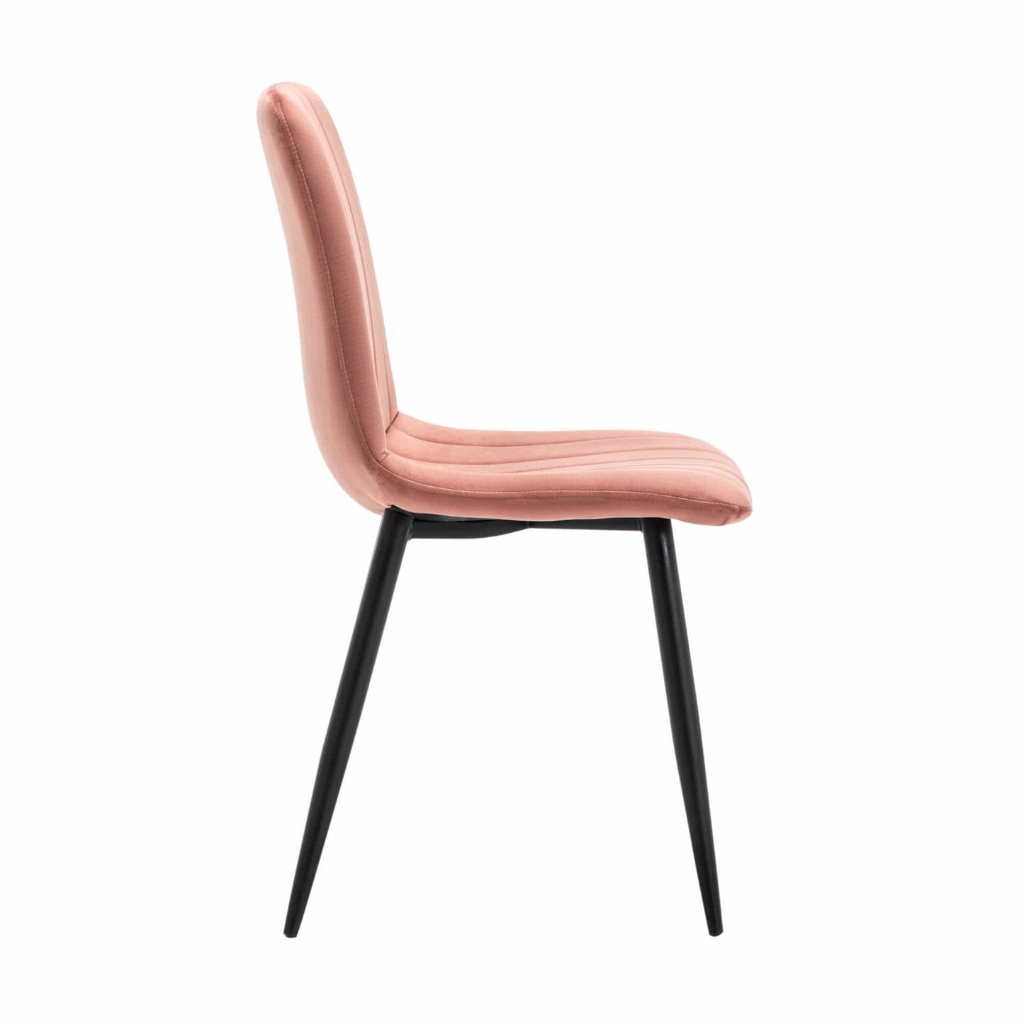 Criks Design Eetkamerstoelen Set van 4 Fox - Roze - Metaalpoot - Fluweel