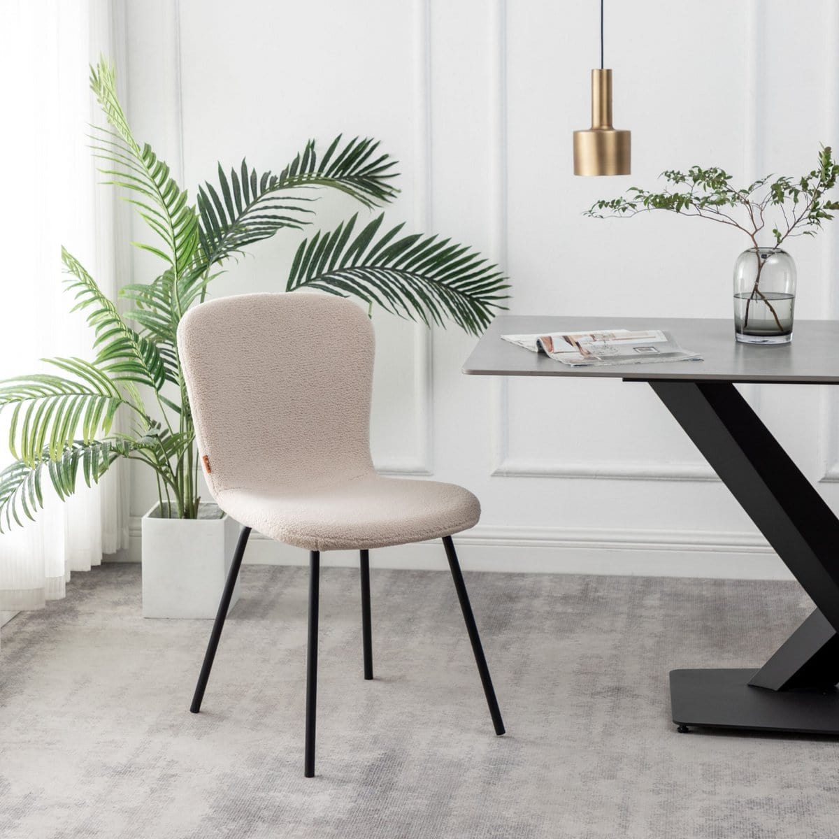 Criks Design Eetkamerstoelen Set van 4 - Luca - Teddy - Beige