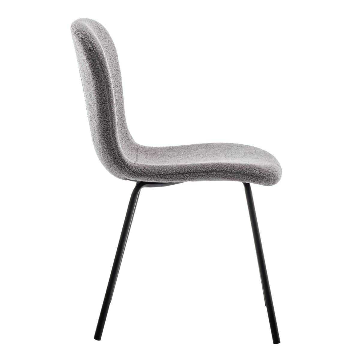 Criks Design Eetkamerstoelen Set van 4 - Luca - Teddy - Grijs