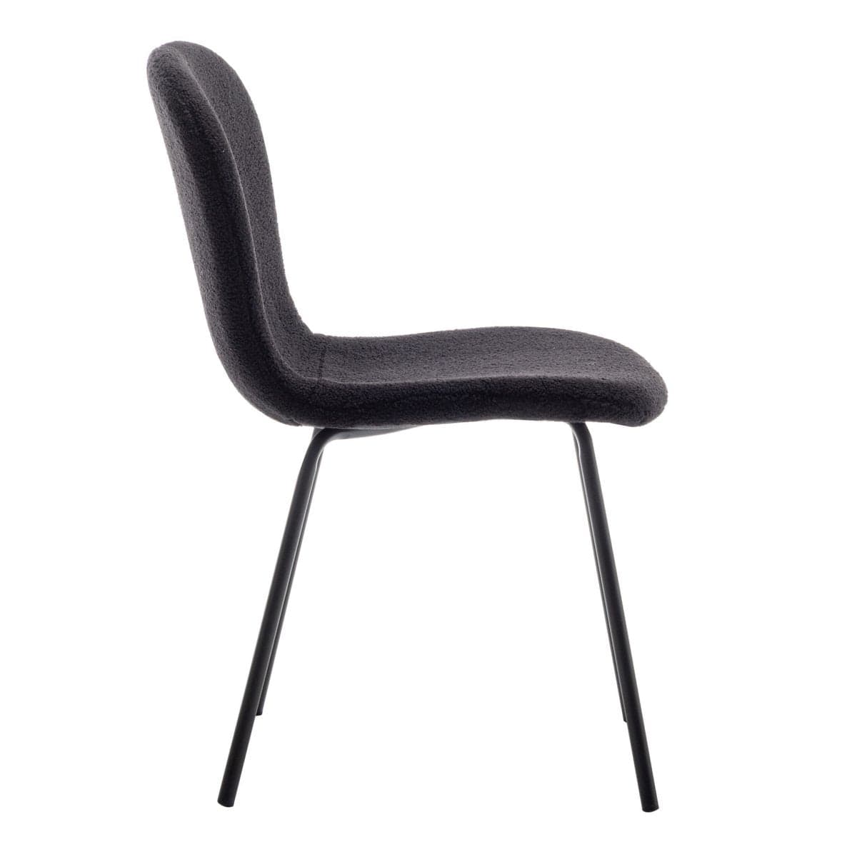 Criks Design Eetkamerstoelen Set van 4 - Luca - Teddy - Zwart