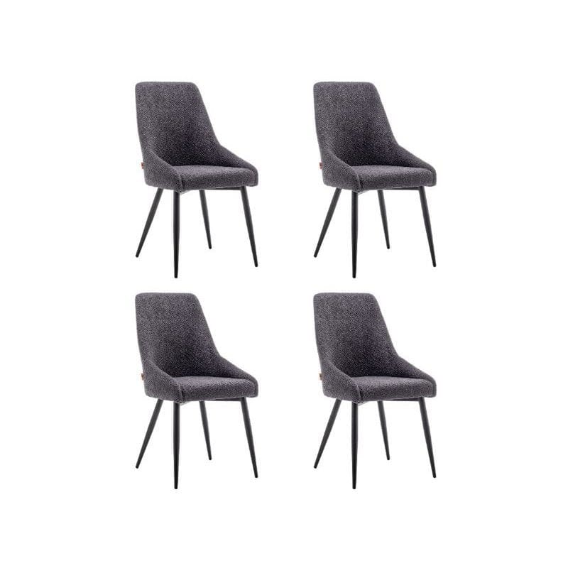 Criks Design Eetkamerstoelen set van 4 Oscar Boucle Zwart