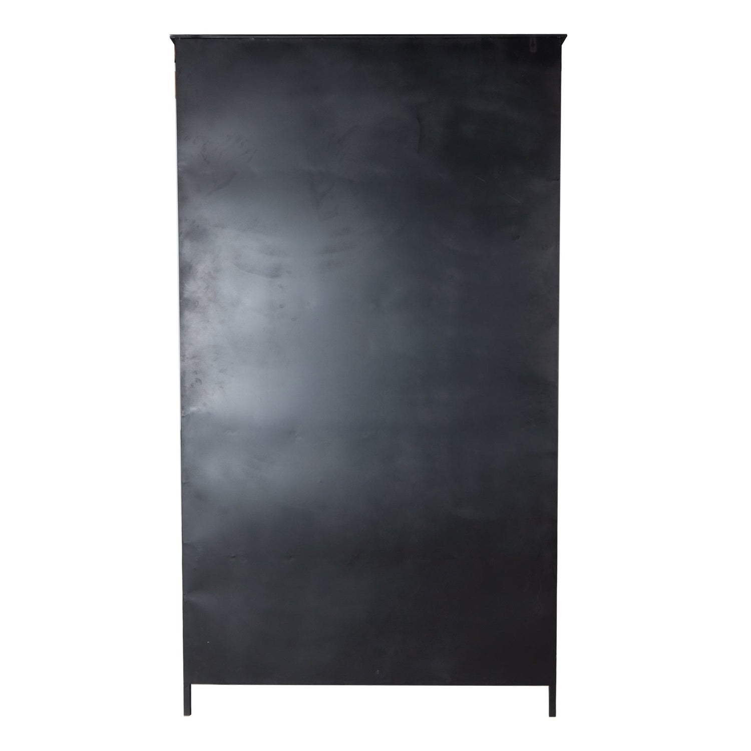 PTMD Elina Glass cabinet black iron frame 2 doors