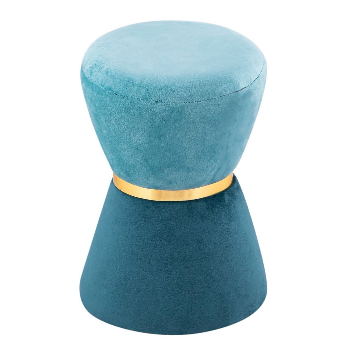 Voglrieder kreatives Wohnen Fluwelen kruk Ø 32 H 42 cm getailleerd 2e keus kruk fluwelen poef velours kruk tot 150 kg
