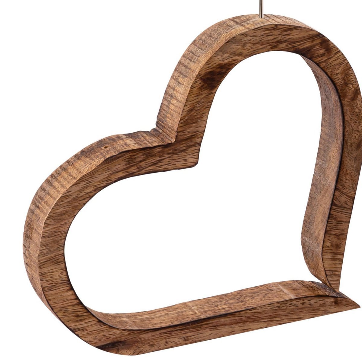 Voglrieder kreatives Wohnen Fotohouder Fotostandaard Fotoclip set 2-delige harten tafeldecoratie bruiloft decoratie massief mangohout