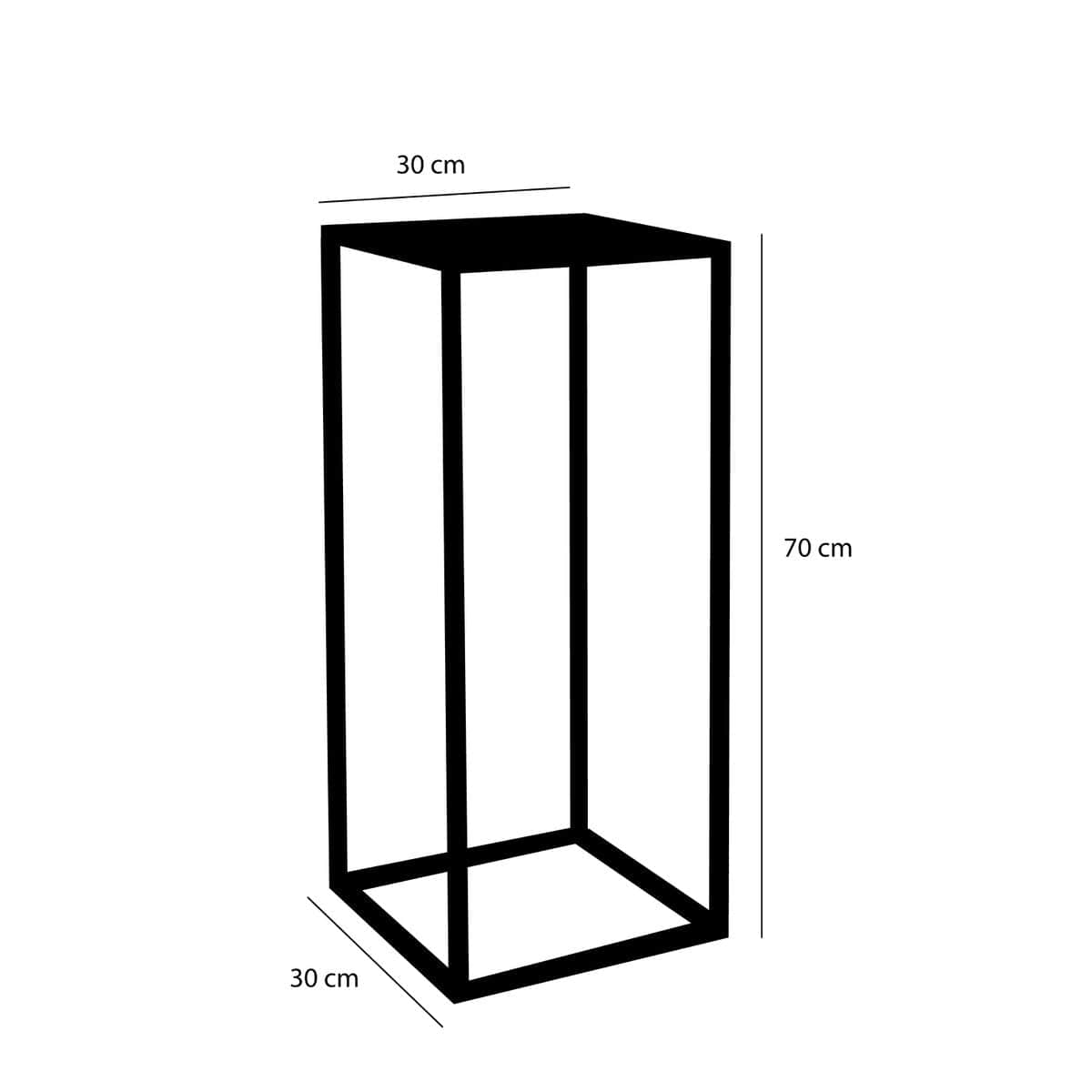 Mica Decorations Goa Bijzettafel - Set van 2 - L30 x B30 x H70 cm - Metaal - Zwart