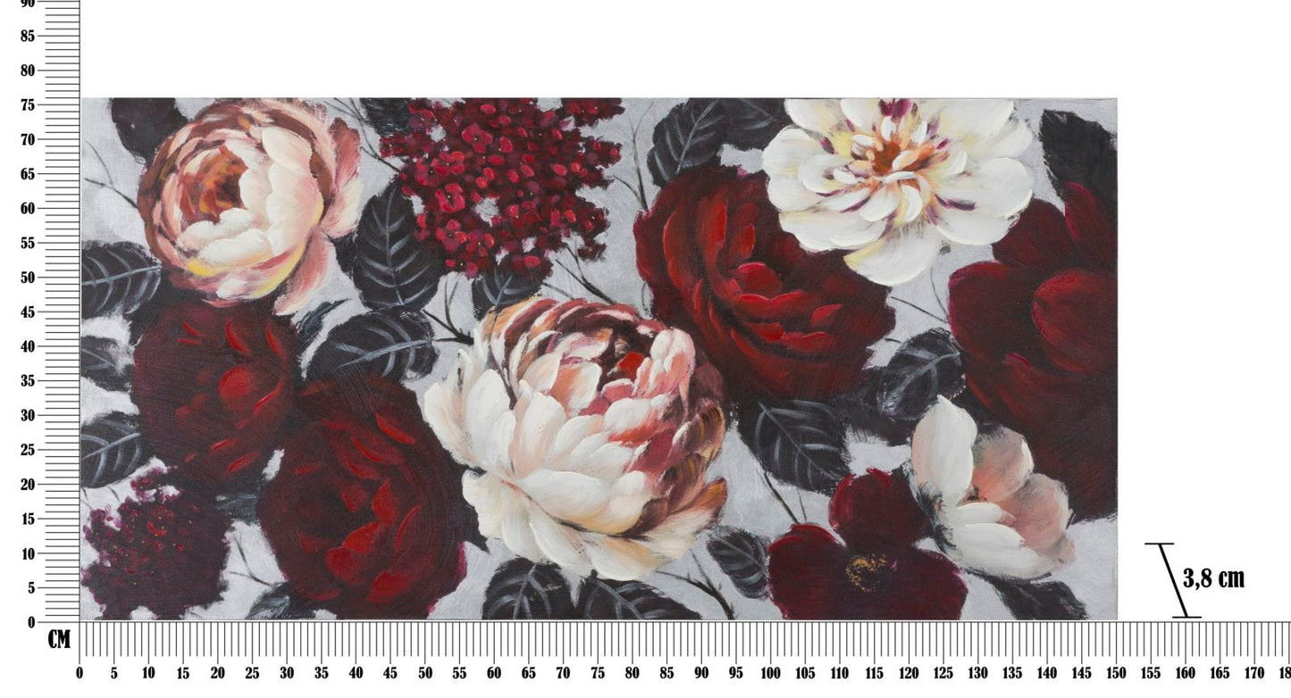 Mauro Ferretti HANDMADE WALL PAINTING WHITE/RED FLOWER LIGHTBACK
150X3,8X76