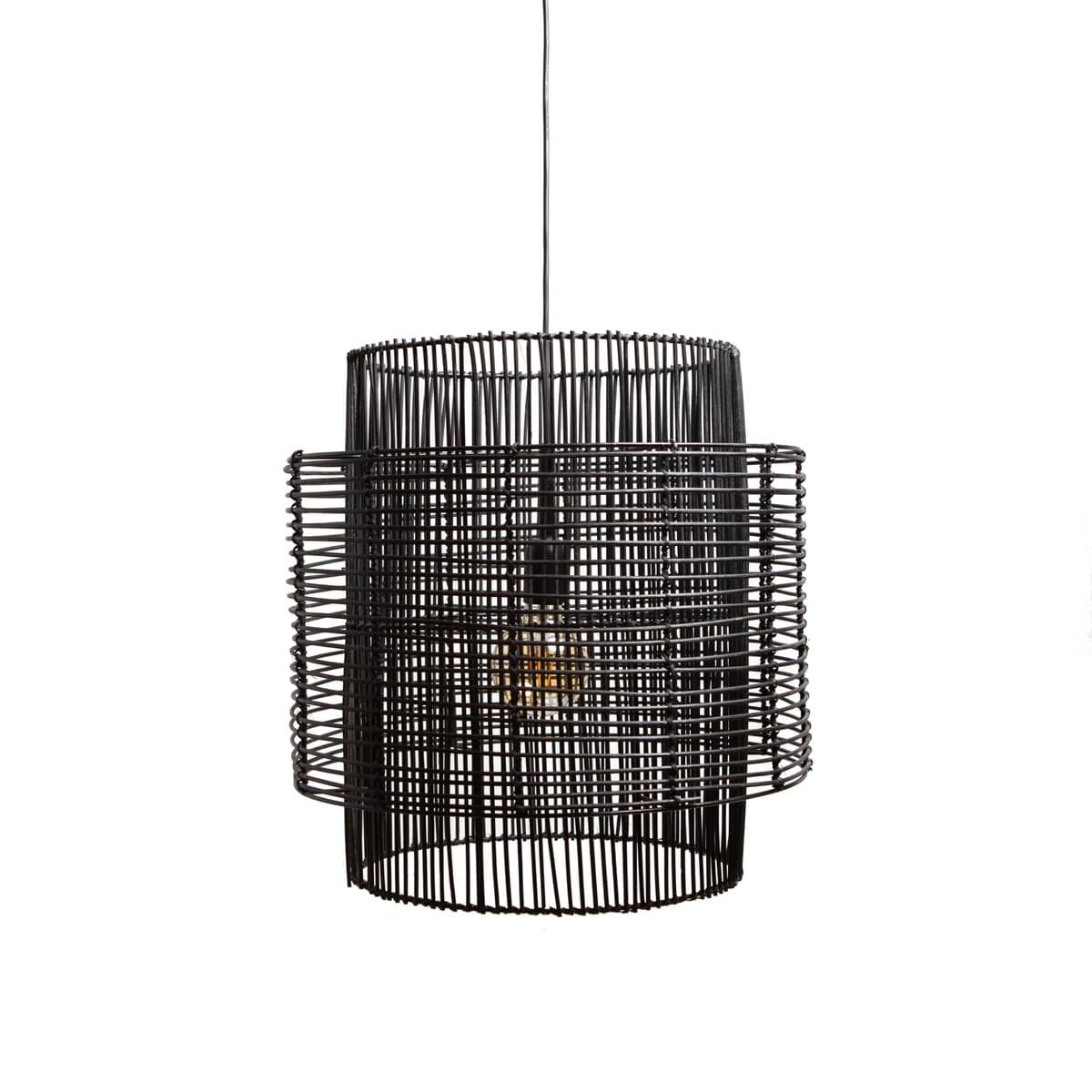 1304 Design Hanglamp BRANDON mat zwart Ø50x50cm