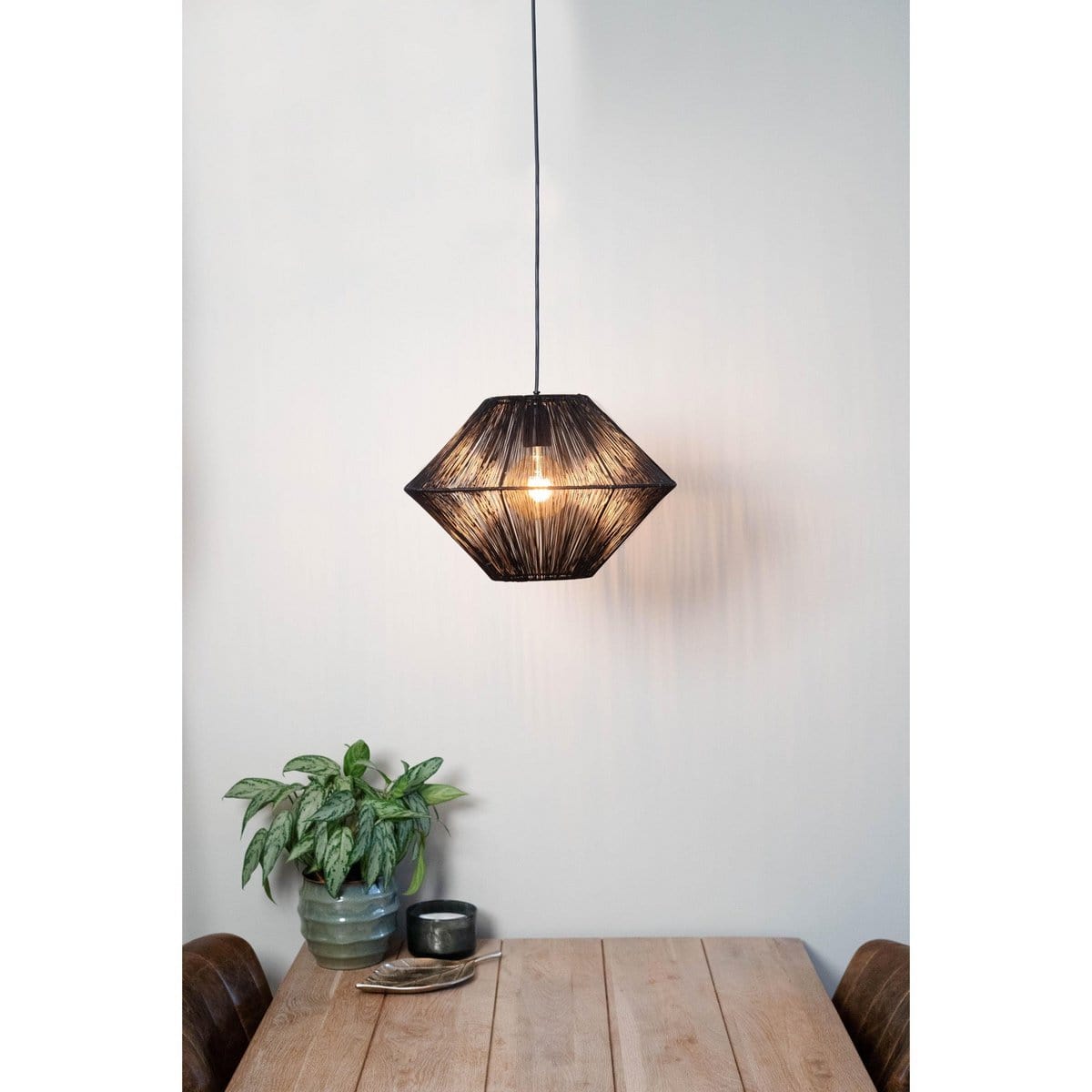 1304 Design Hanglamp CHARLY mat zwart Ø40x27cm