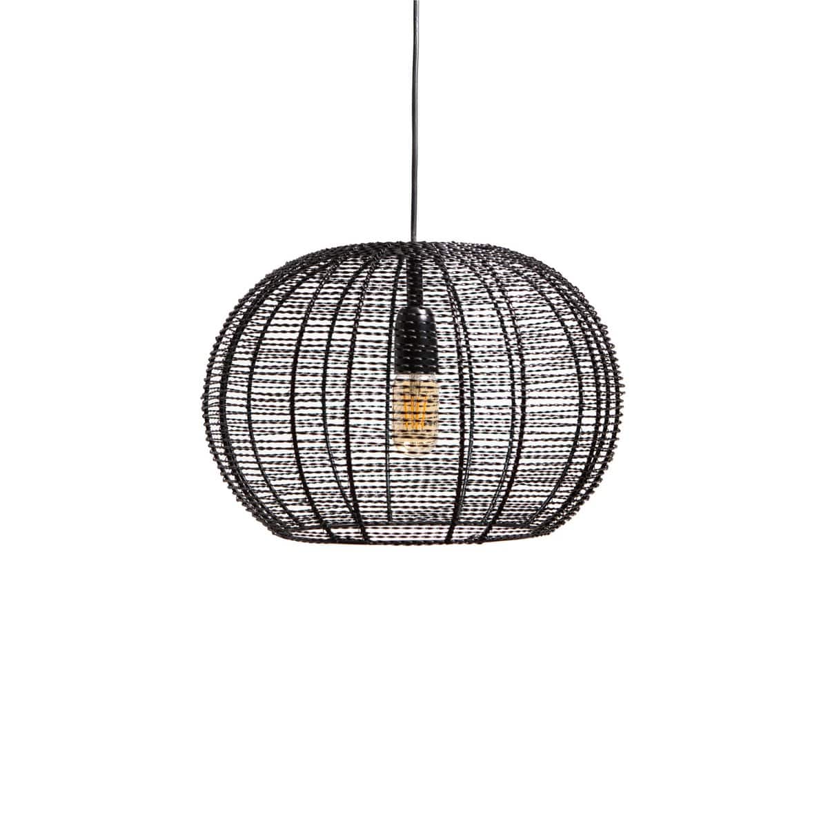 1304 Design Hanglamp LUCAS mat zwart Ø40x28cm