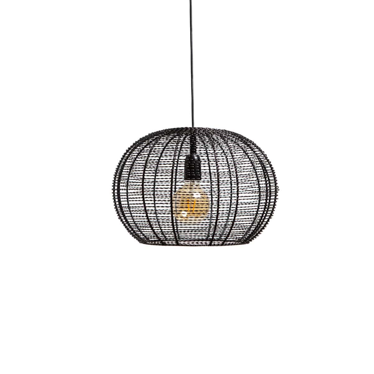 1304 Design Hanglamp LUCAS mat zwart Ø50x38cm