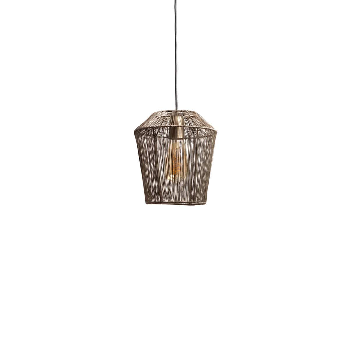 1304 Design Hanglamp MILA antiek brons Ø22x24cm