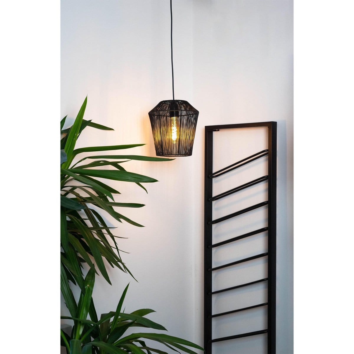 1304 Design Hanglamp MILA mat zwart Ø22x24cm