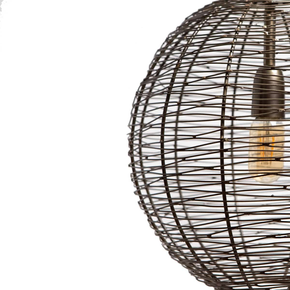 1304 Design Hanglamp NATHAN antiek brons Ø35x35cm