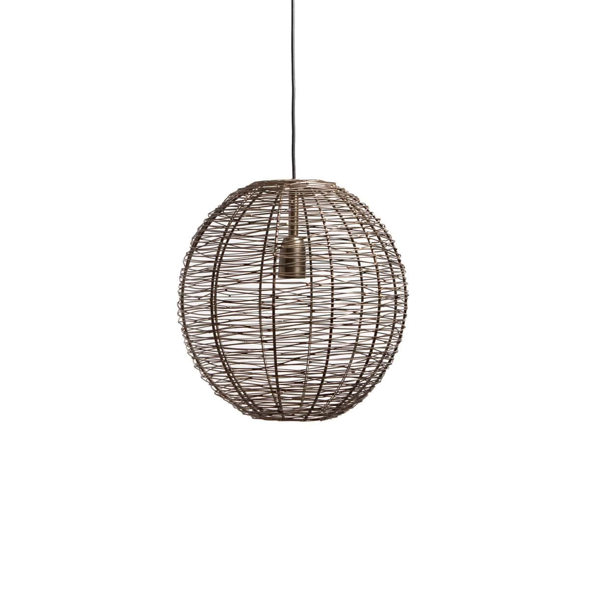 1304 Design Hanglamp NATHAN antiek brons Ø45x45cm