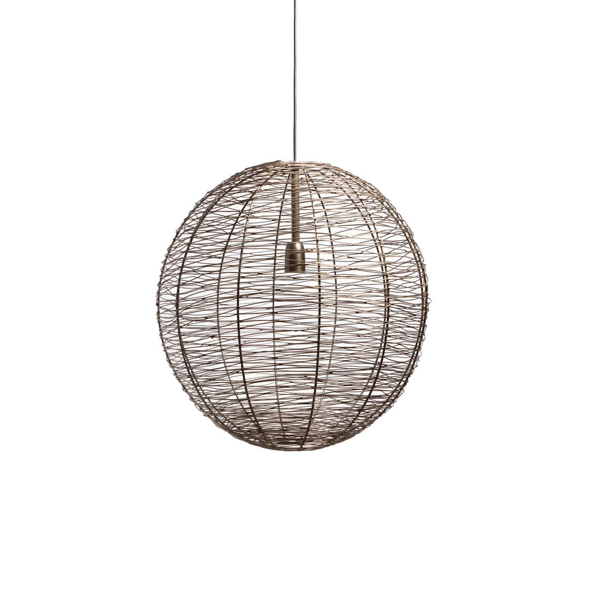 1304 Design Hanglamp NATHAN antiek brons Ø55x55cm