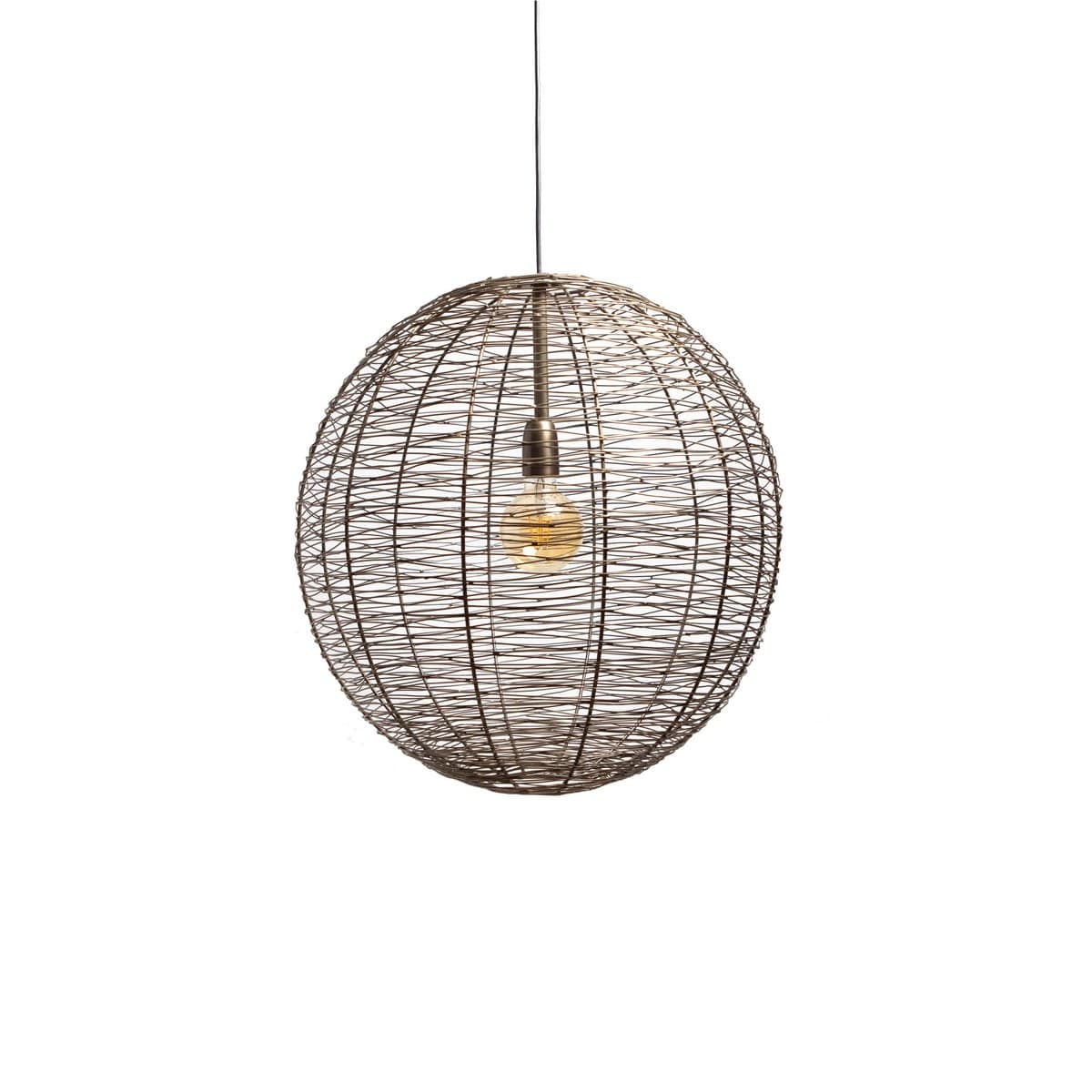 1304 Design Hanglamp NATHAN antiek brons Ø55x55cm