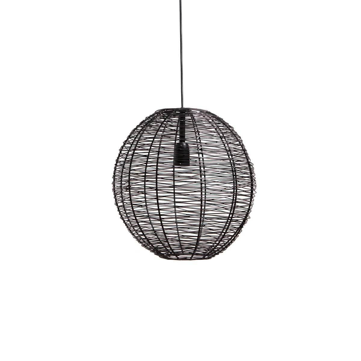 1304 Design Hanglamp NATHAN mat zwart Ø55x55cm