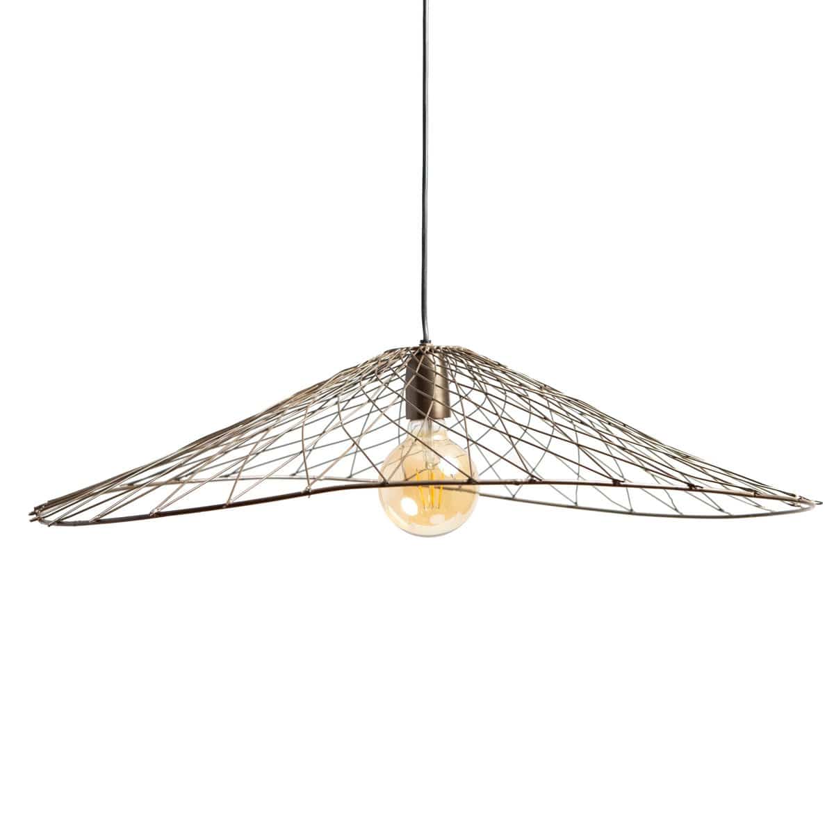 1304 Design Hanglamp OLIVER antiek brons 70x60x15cm