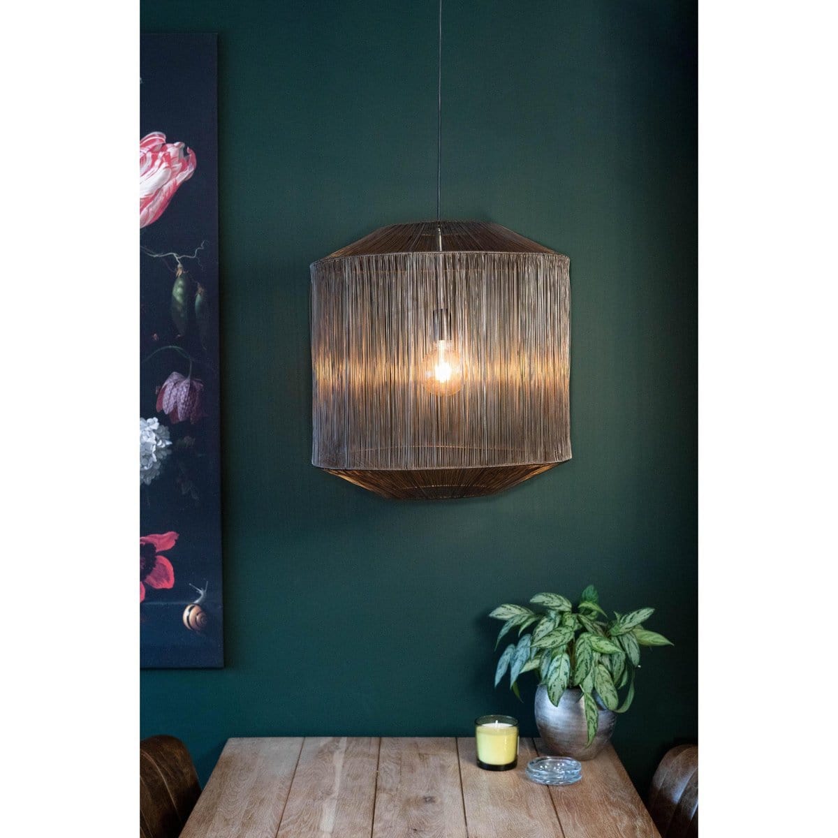 1304 Design Hanglamp SENNA antiek brons Ø50x54cm