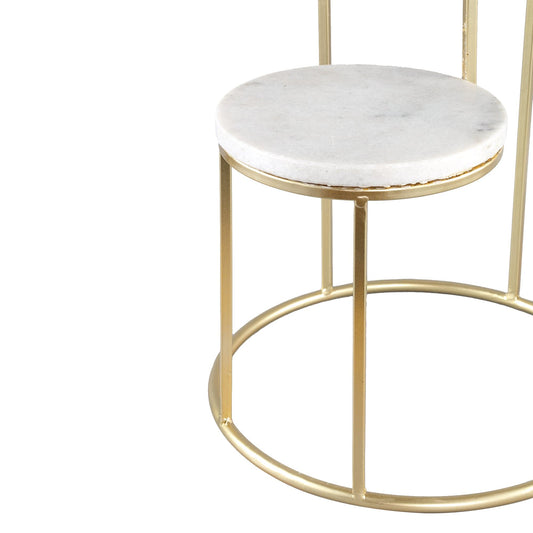 PTMD Hilde White Marble display with three levels