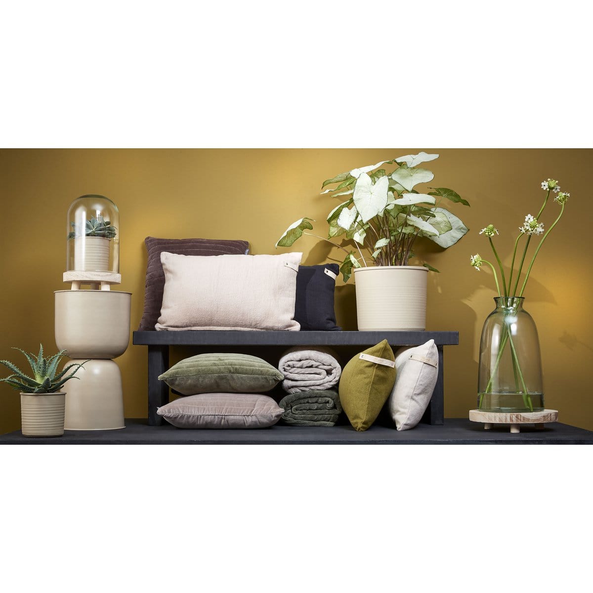 In The Mood In the Mood Collection Balboa Sierkussen - L45 x B45 cm - Groen
