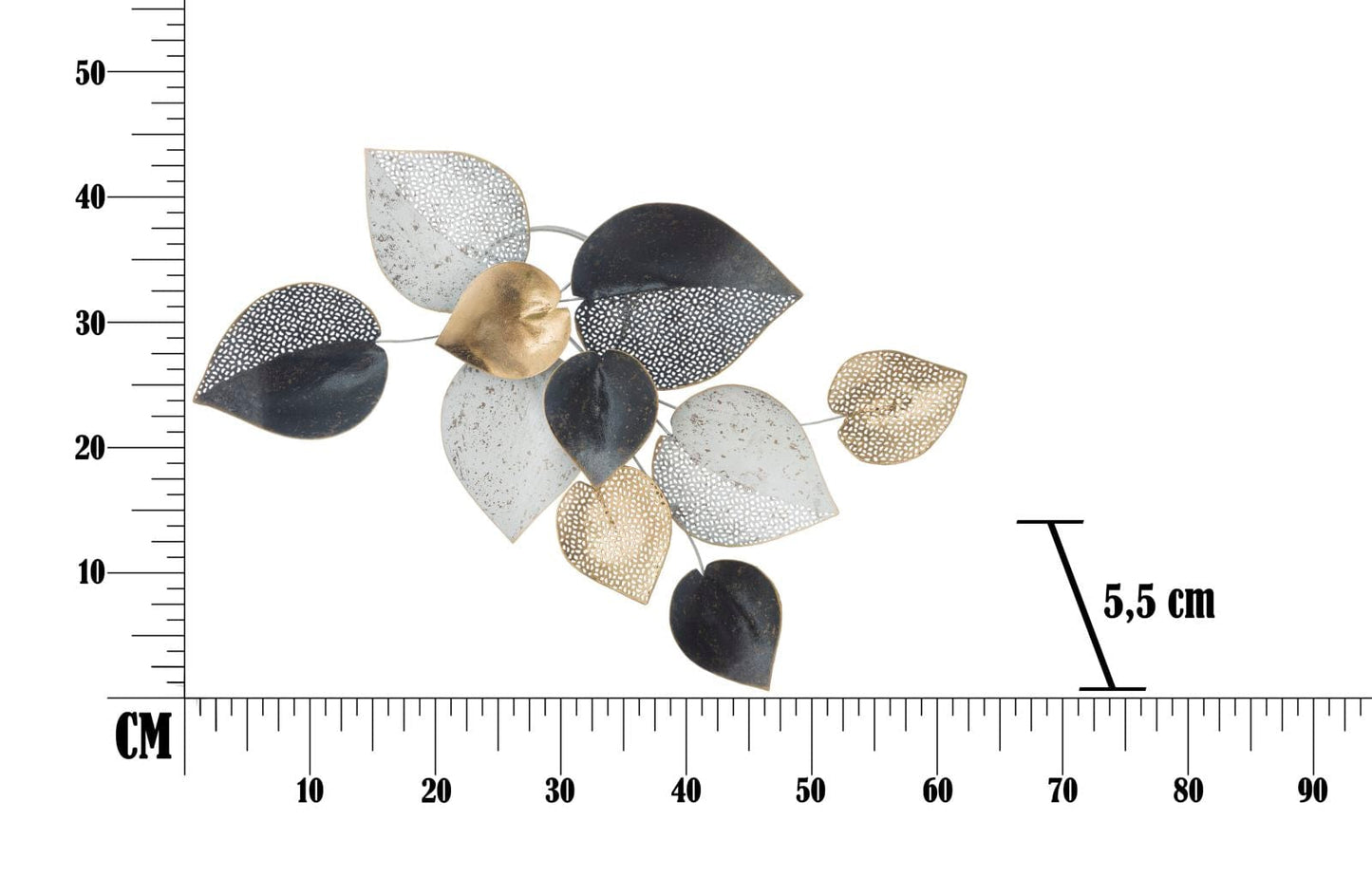 Mauro Ferretti IRON PANEL HALF LEAF -B- CM 62,5X5,5X40