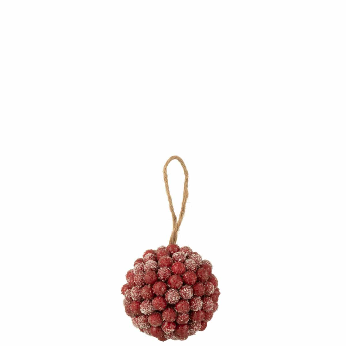J-Line J-Line Bal Hanger Bessen Glitters Plastiek Rood Medium